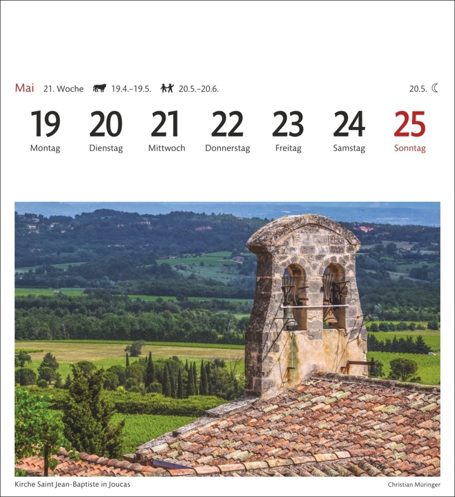 Bild: 9783840033421 | Provence Sehnsuchtskalender 2025 - Wochenkalender mit 53 Postkarten