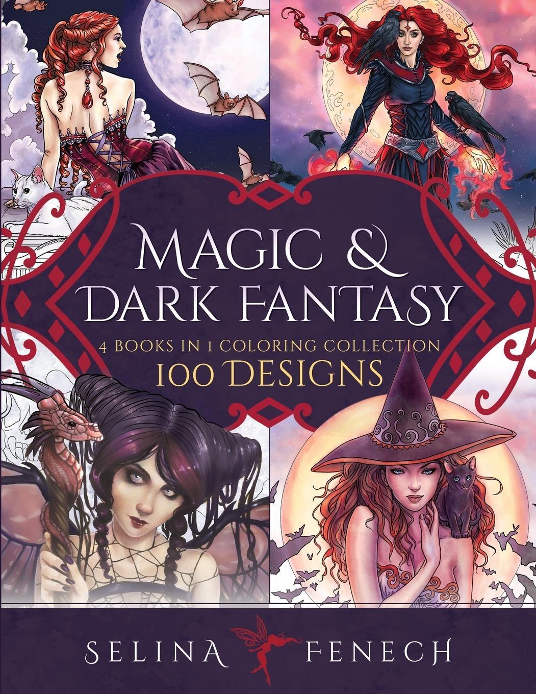 Cover: 9781922390455 | Magic and Dark Fantasy Coloring Collection | 100 Designs | Fenech