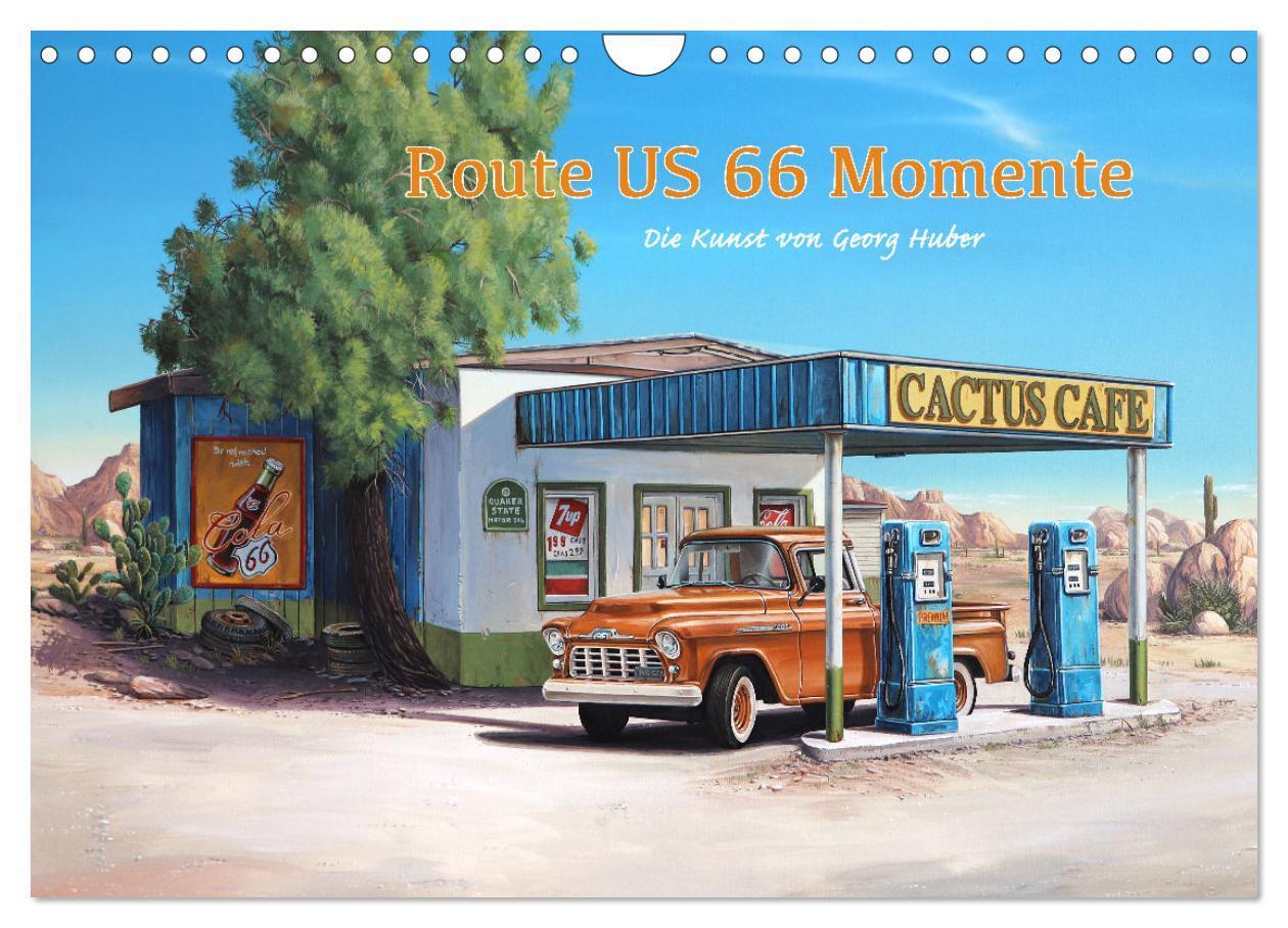 Cover: 9783675549388 | Route US 66 Momente Gemälde von Georg Huber (Wandkalender 2024 DIN...