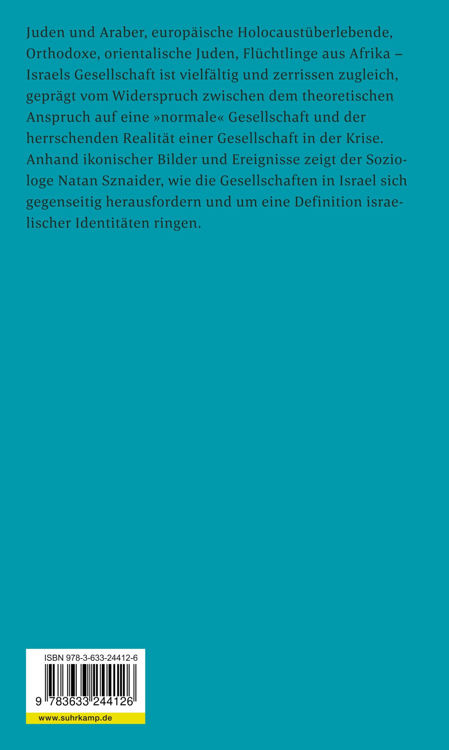 Rückseite: 9783633244126 | Gesellschaften in Israel | Eine Einführung in zehn Bildern | Sznaider