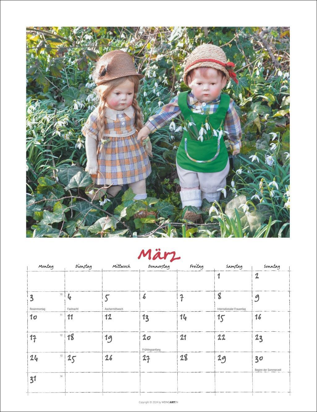 Bild: 9783839900499 | Käthe Kruse Puppen Kalender 2025 | Kalender | Spiralbindung | 14 S.