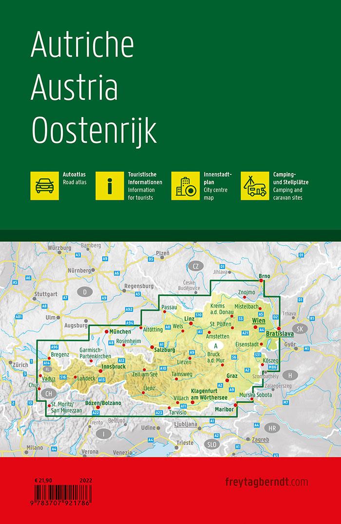 Rückseite: 9783707921786 | Österreich Supertouring, Autoatlas 1:150.000, freytag &amp; berndt | Buch