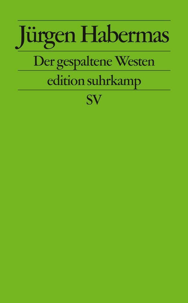 Cover: 9783518123836 | Der gespaltene Westen | Jürgen Habermas | Taschenbuch | Suhrkamp