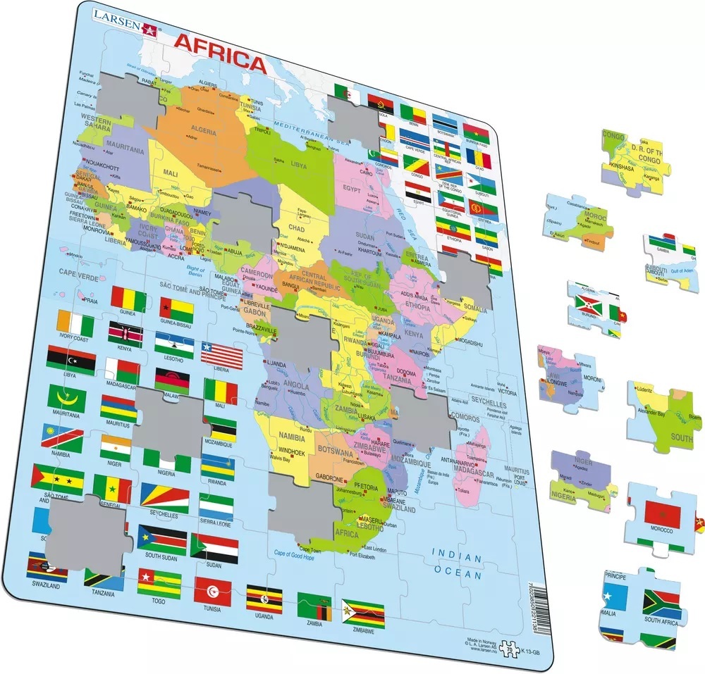 Cover: 7023852101988 | Puzzle - Africa (politcal / engl.) | Puzzle | Larsen