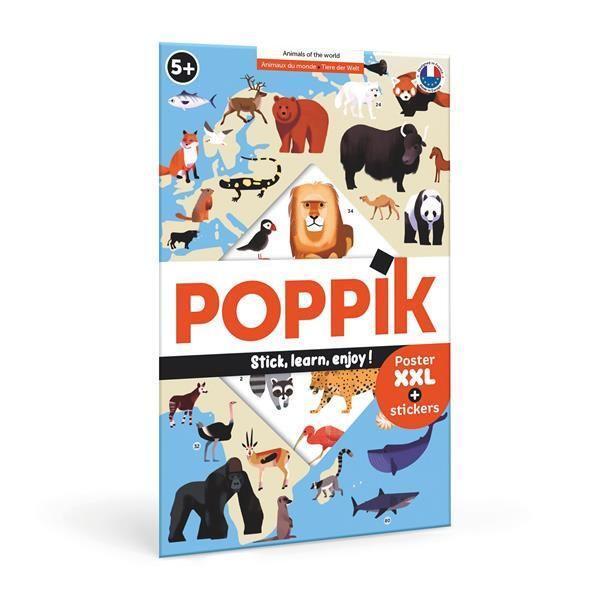 Cover: 3760262410517 | POPPIK - Lernposter &amp; Sticker Tiere der Welt | Poppik | Spiel | 2023