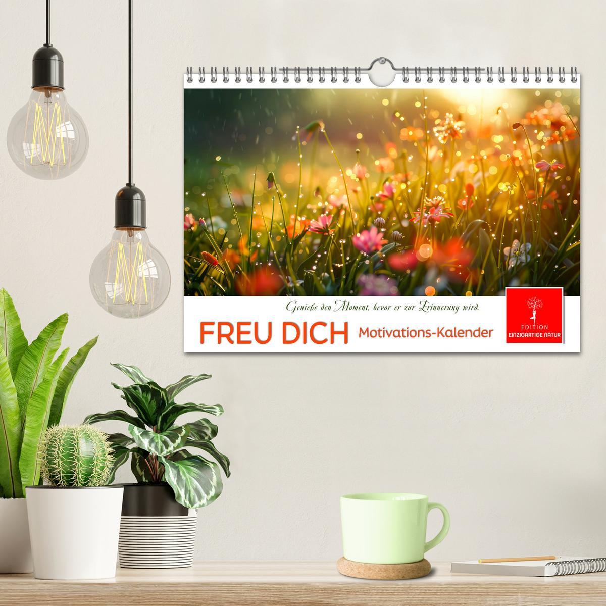 Bild: 9783383814556 | Freu Dich Motivations-Kalender (Wandkalender 2025 DIN A4 quer),...