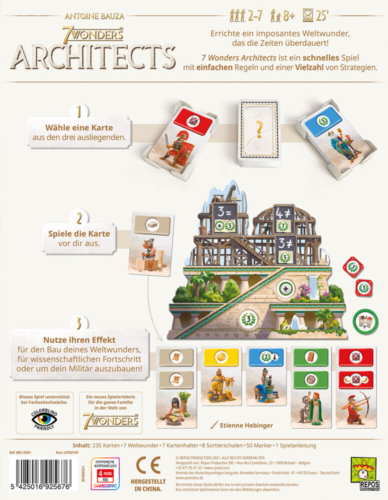 Bild: 5425016925676 | 7 Wonders Architects (Spiel) | Antoine Bauza | Spiel | In Spielebox