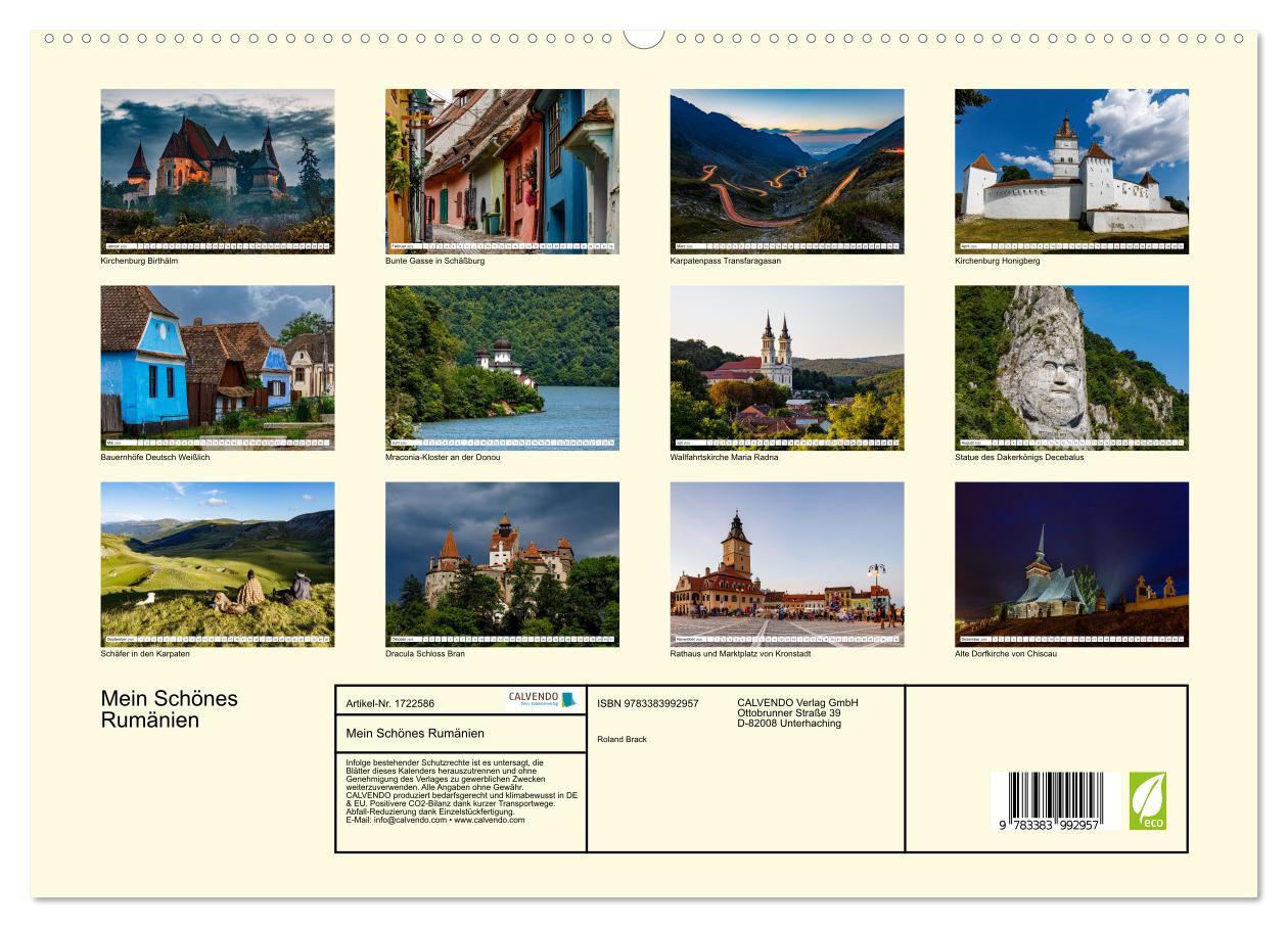 Bild: 9783383992957 | Mein Schönes Rumänien (Wandkalender 2025 DIN A2 quer), CALVENDO...