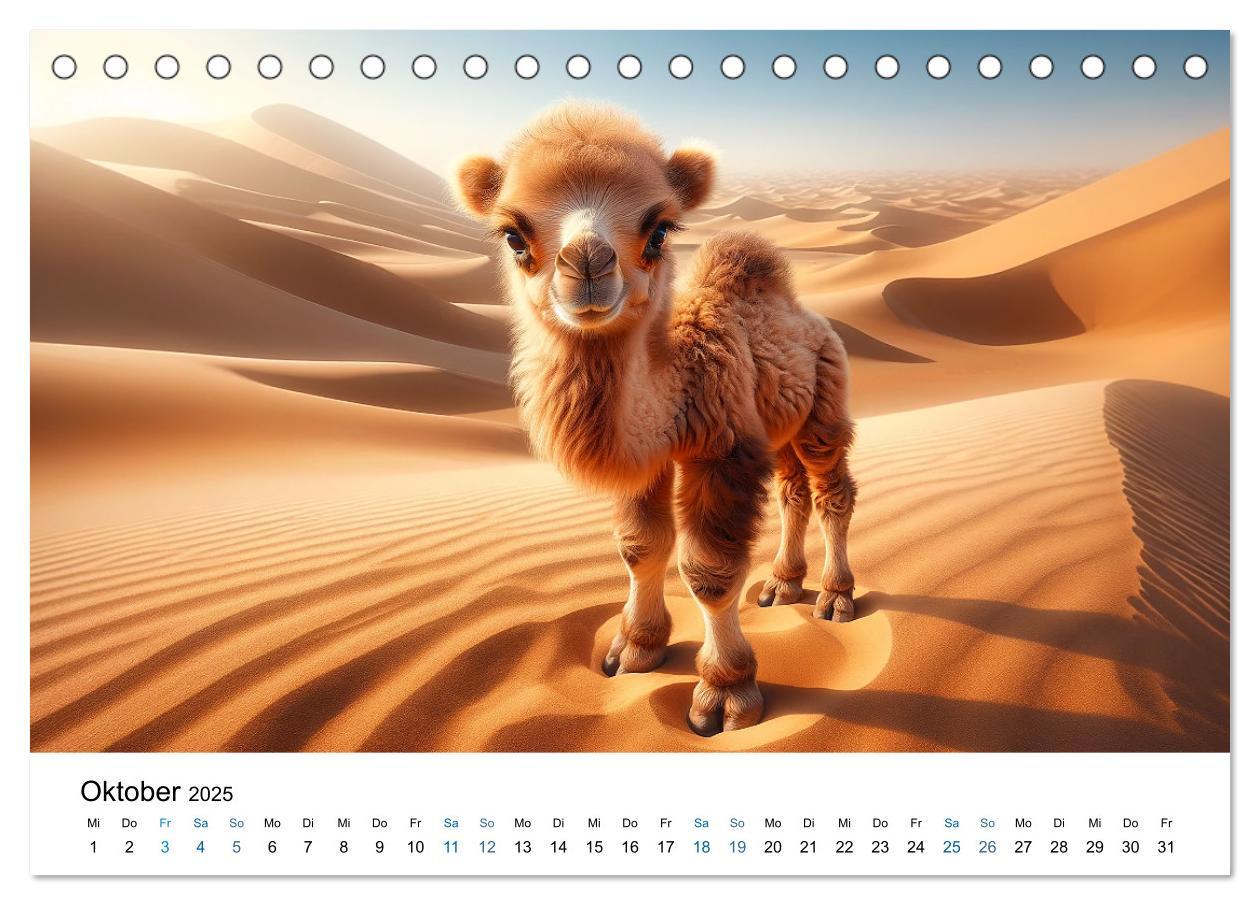 Bild: 9783383766633 | Baby-Tiere (Tischkalender 2025 DIN A5 quer), CALVENDO Monatskalender