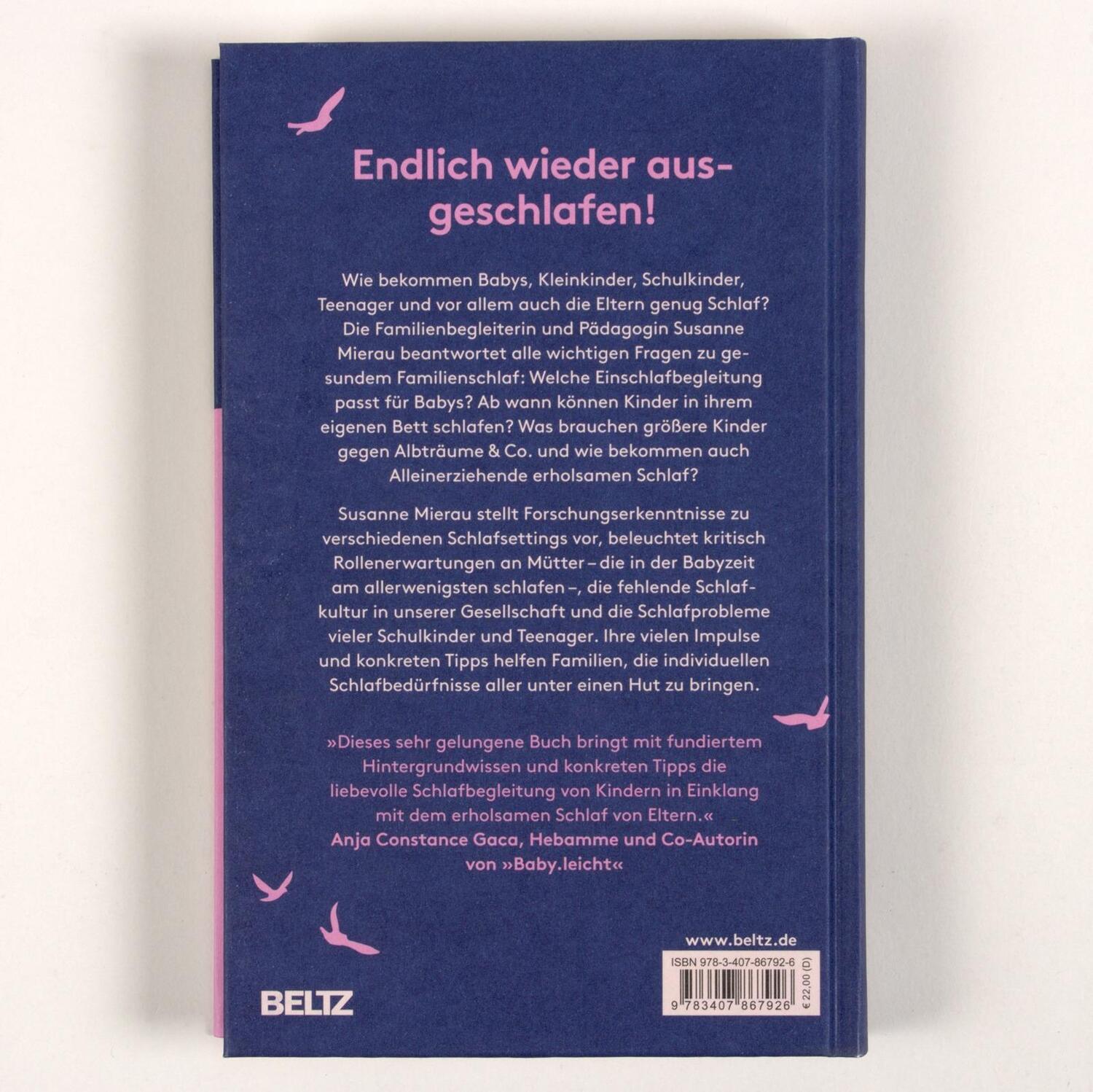 Rückseite: 9783407867926 | Das Schlafbuch für die ganze Familie | Susanne Mierau | Buch | 288 S.
