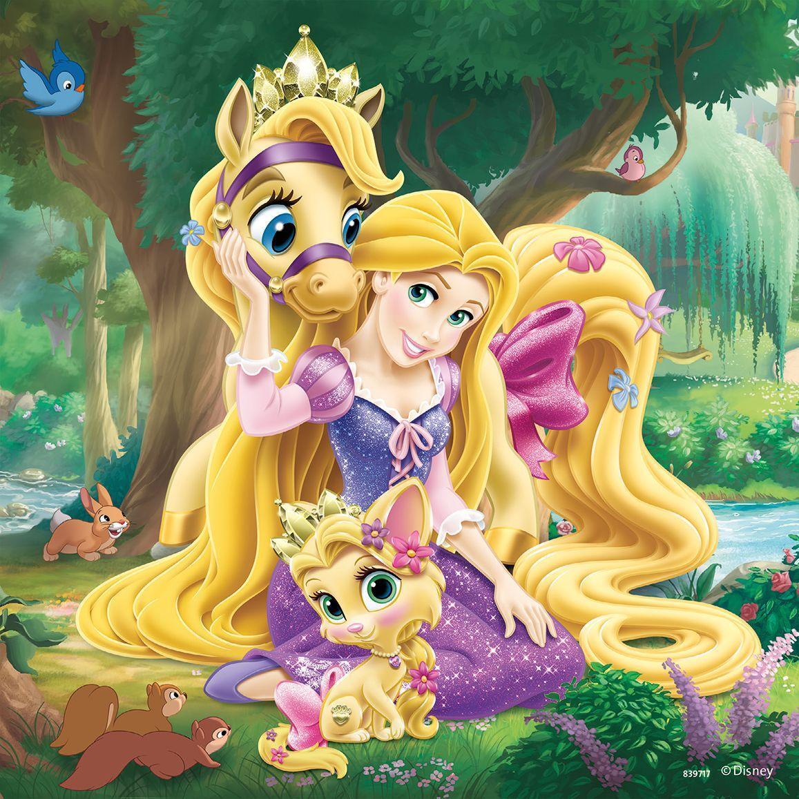 Bild: 4005556093465 | Disney Palace Pets: Belle, Cinderella und Rapunzel. Puzzle 3 x 49...
