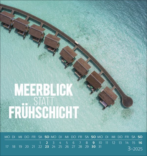 Bild: 9783731876359 | Urlaubsreif 2025 | aufstellbarer Postkartenkalender | Korsch Verlag