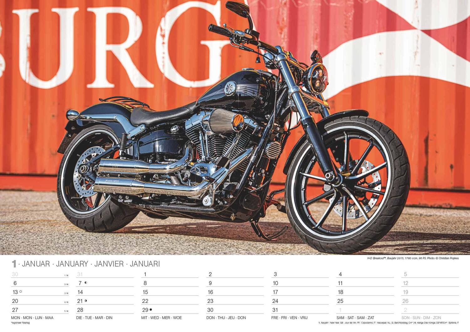 Bild: 4002725994240 | Harleys 2025 - Wand-Kalender - 42x29,7 - Motorrad | Wandkalender A3