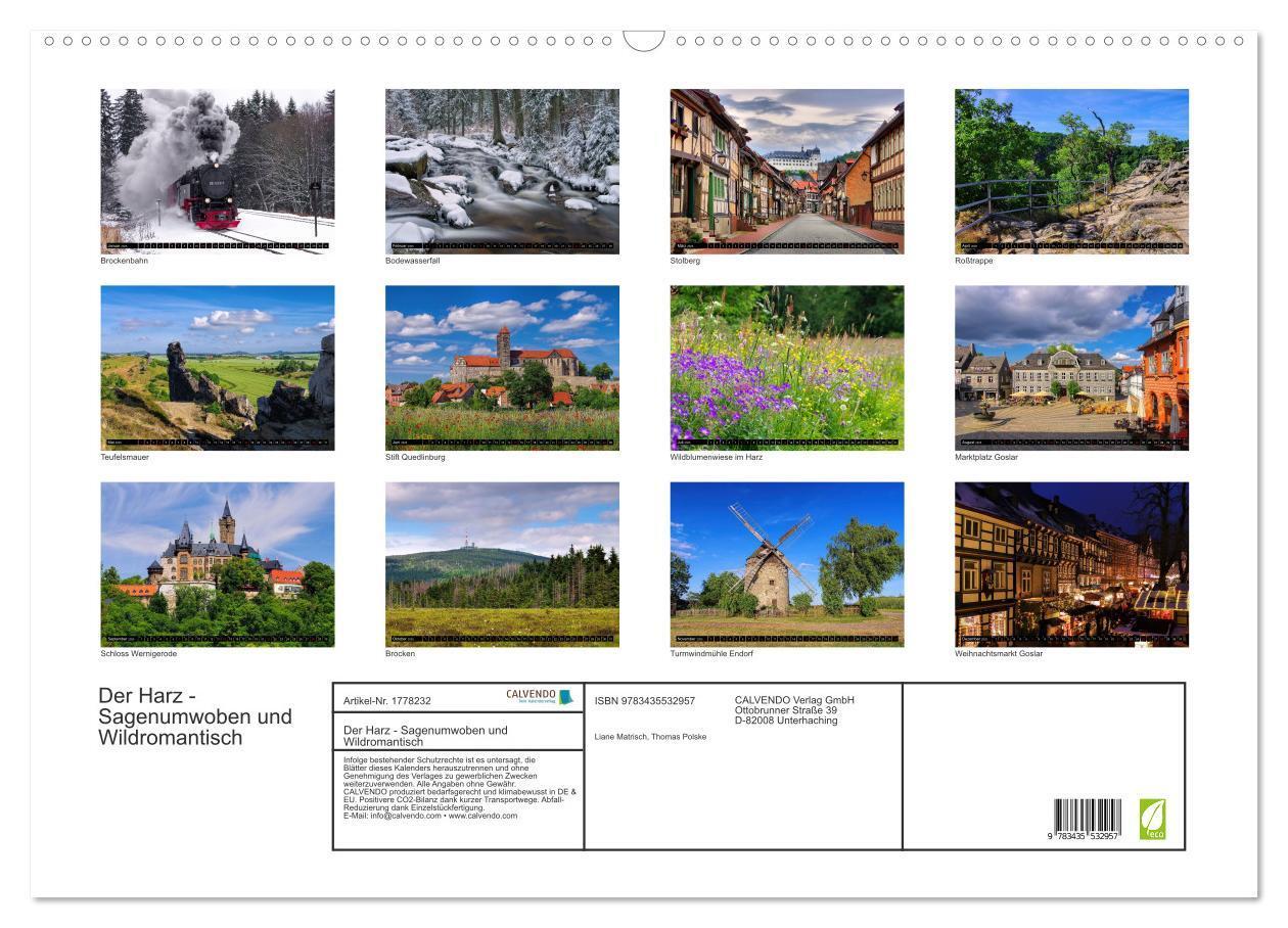 Bild: 9783435532957 | Der Harz - Sagenumwoben und Wildromantisch (Wandkalender 2025 DIN...