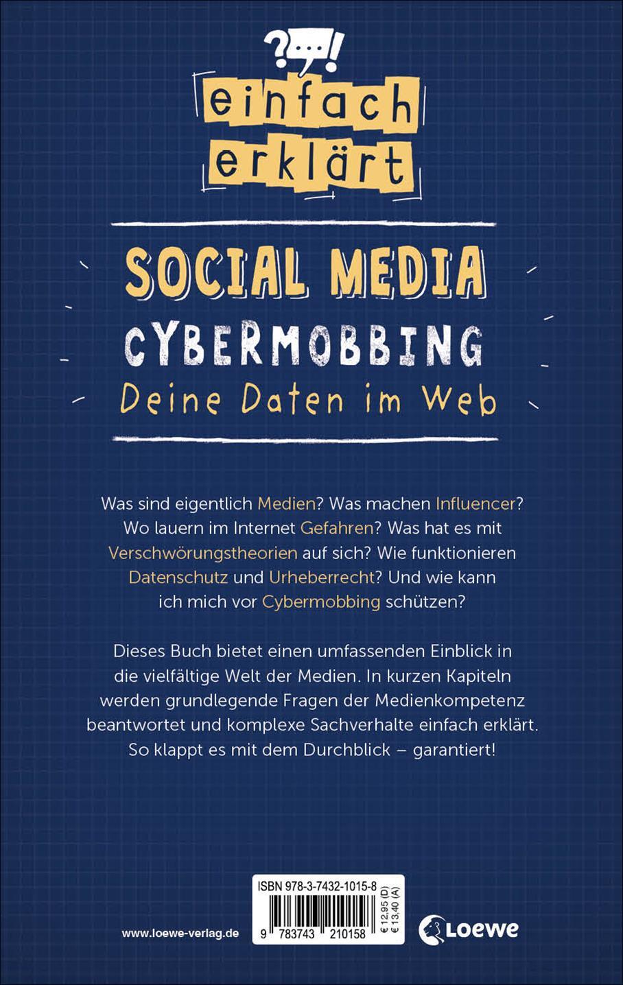Rückseite: 9783743210158 | Einfach erklärt - Social Media - Cybermobbing - Deine Daten im Web