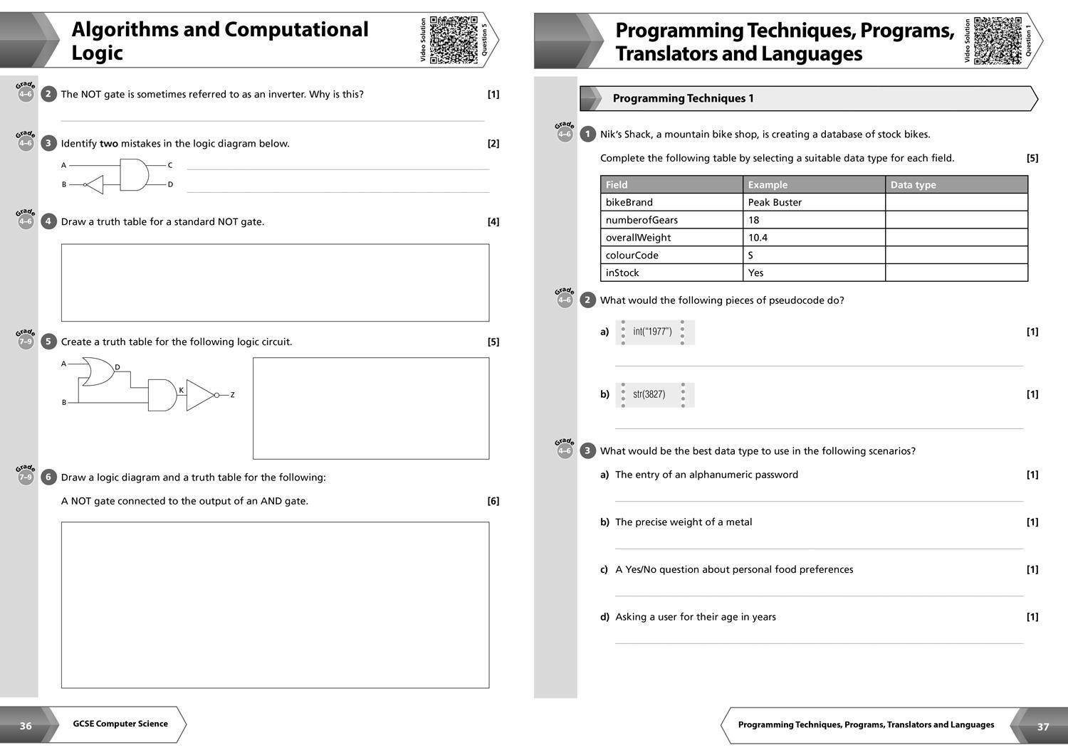 Bild: 9780008535247 | OCR GCSE 9-1 Computer Science Workbook | Collins Gcse (u. a.) | Buch