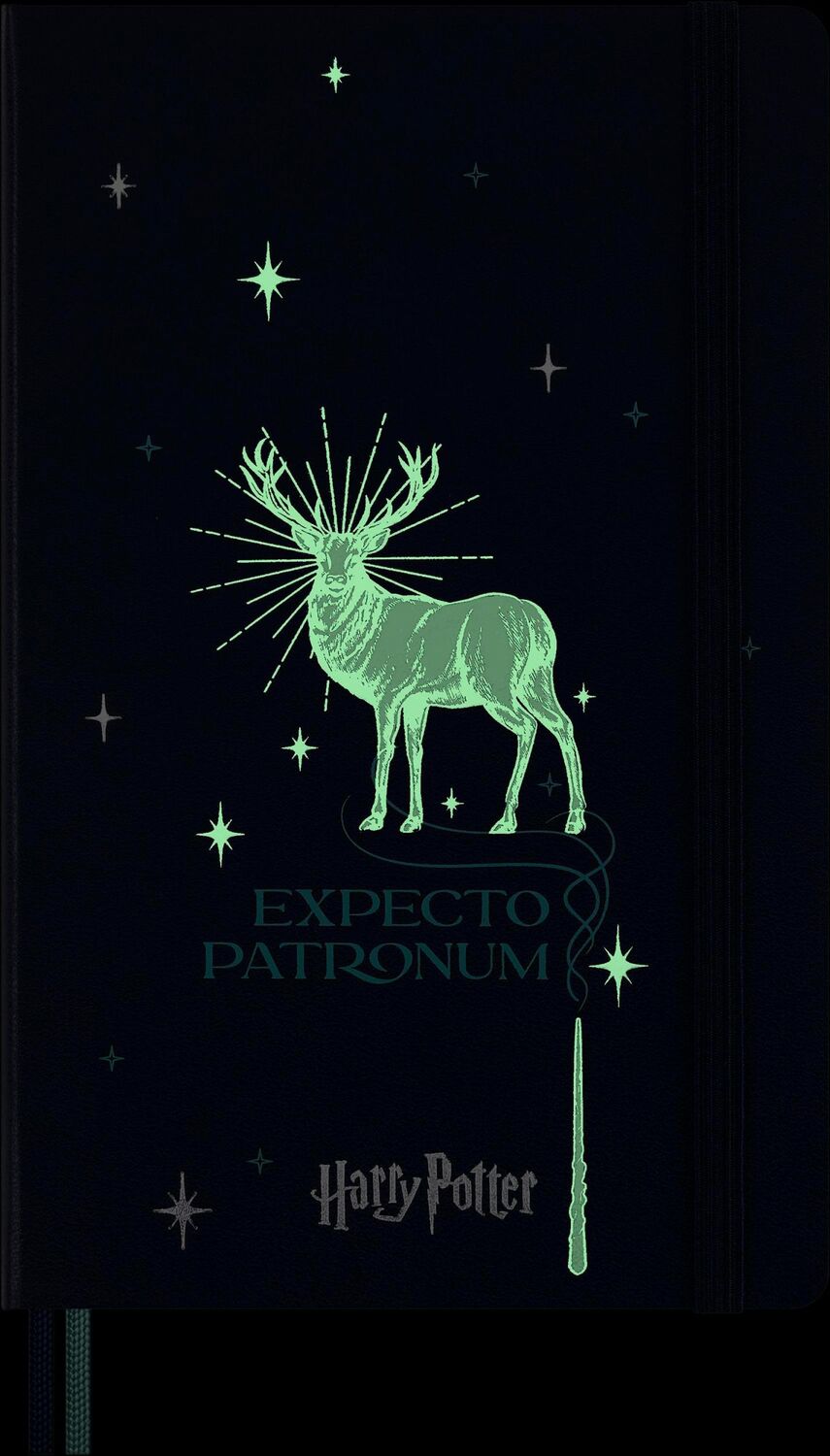 Bild: 8056999272180 | Moleskine Harry Potter Patronum Notizbuch, L/A5, Gemischt (Liniert...