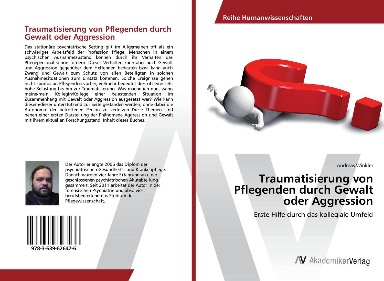 Cover: 9783639626476 | Traumatisierung von Pflegenden durch Gewalt oder Aggression | Winkler