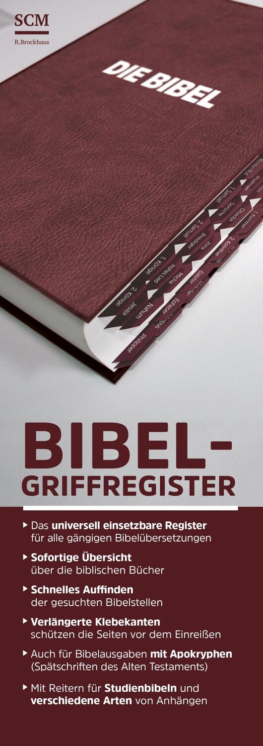 Cover: 9783417257830 | Bibel-Griffregister rot | Stück | Ware (sonst.) | Deutsch | 2017