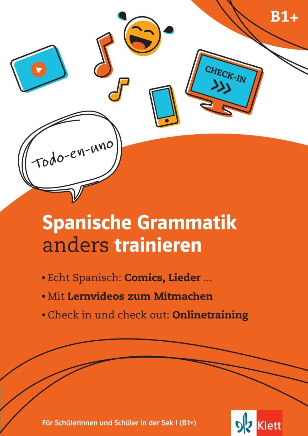 Cover: 9783125256866 | Grammatiktrainer Spanisch B1+. Grammatik-Schülerarbeitsheft + Online