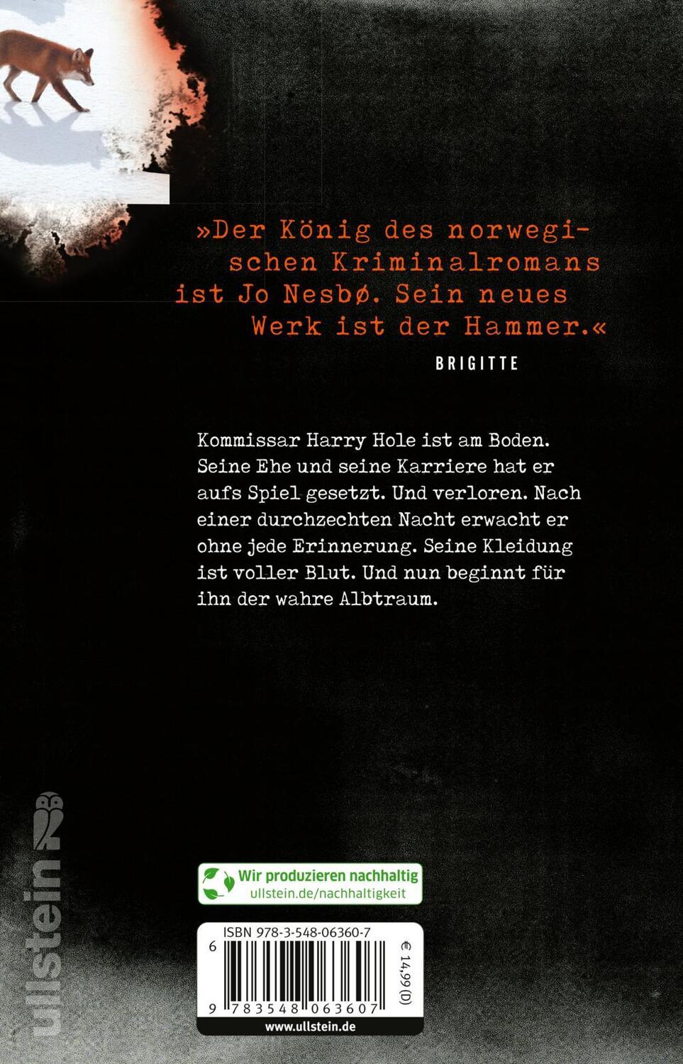 Rückseite: 9783548063607 | Messer | Jo Nesbø | Taschenbuch | Ein Harry-Hole-Krimi | 576 S. | 2020