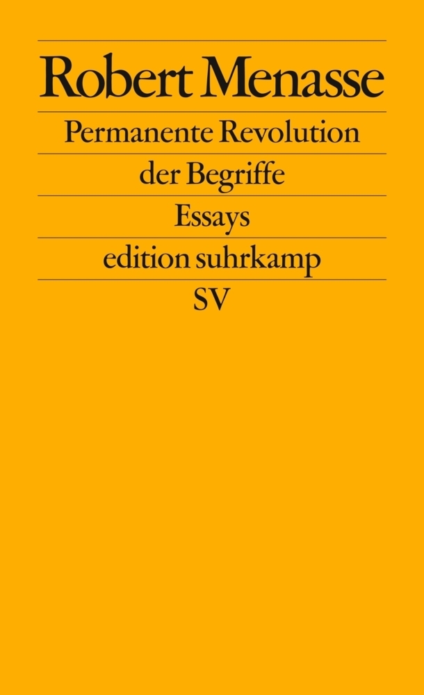 Cover: 9783518125922 | Permanente Revolution der Begriffe | Robert Menasse | Taschenbuch
