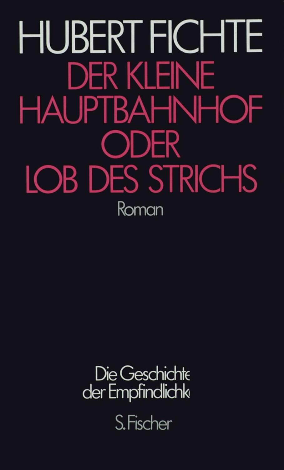 Cover: 9783100207142 | Der Kleine Hauptbahnhof oder Lob des Strichs | Hubert Fichte | Buch