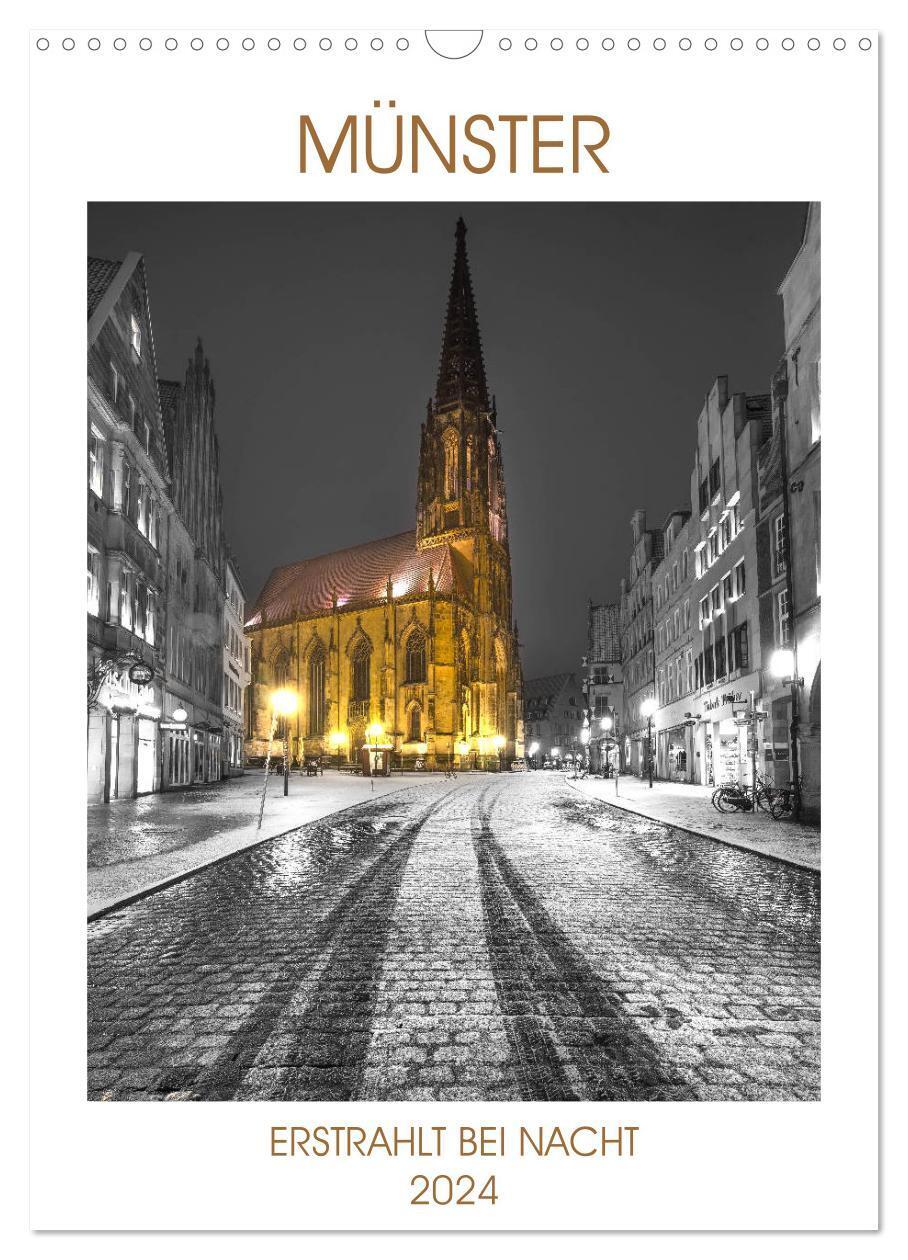 Cover: 9783675684188 | Münster - erstrahlt bei Nacht (Wandkalender 2024 DIN A3 hoch),...