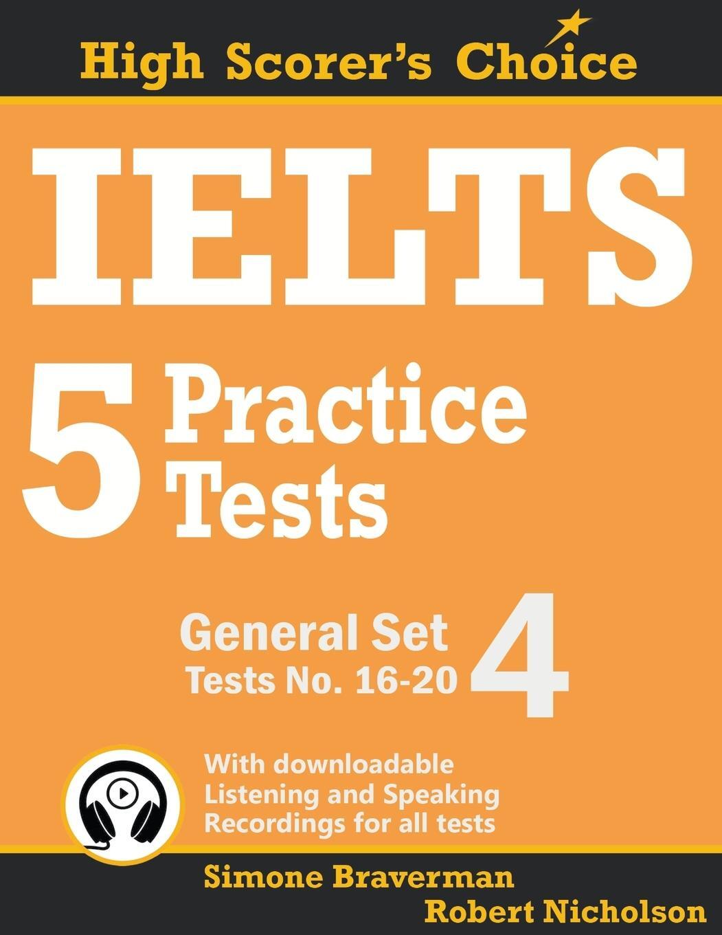 Cover: 9780648000051 | IELTS 5 Practice Tests, General Set 4 | Tests No. 16-20 | Nicholson