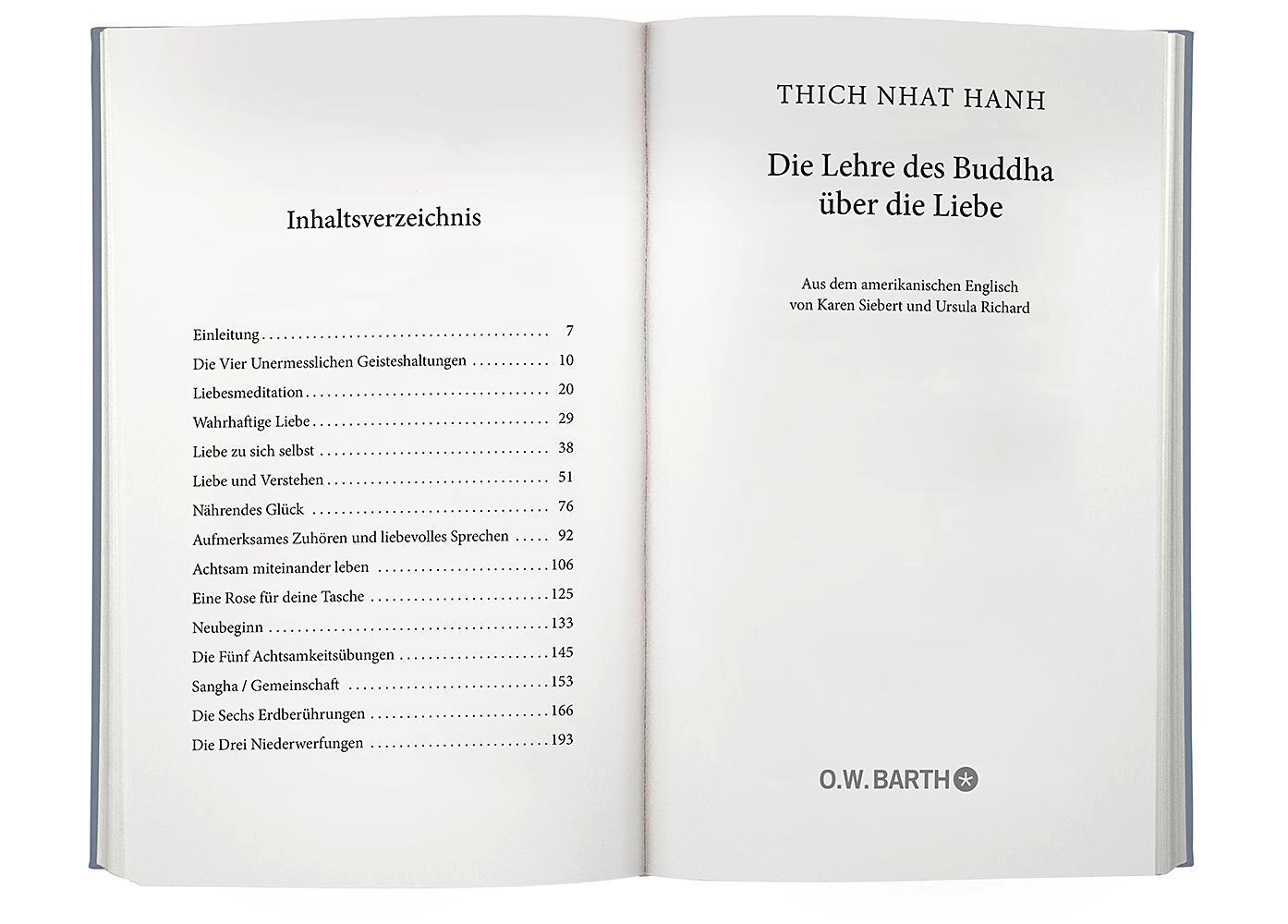 Bild: 9783426293201 | Die Lehre des Buddha über die Liebe | Thich Nhat Hanh | Buch | 208 S.