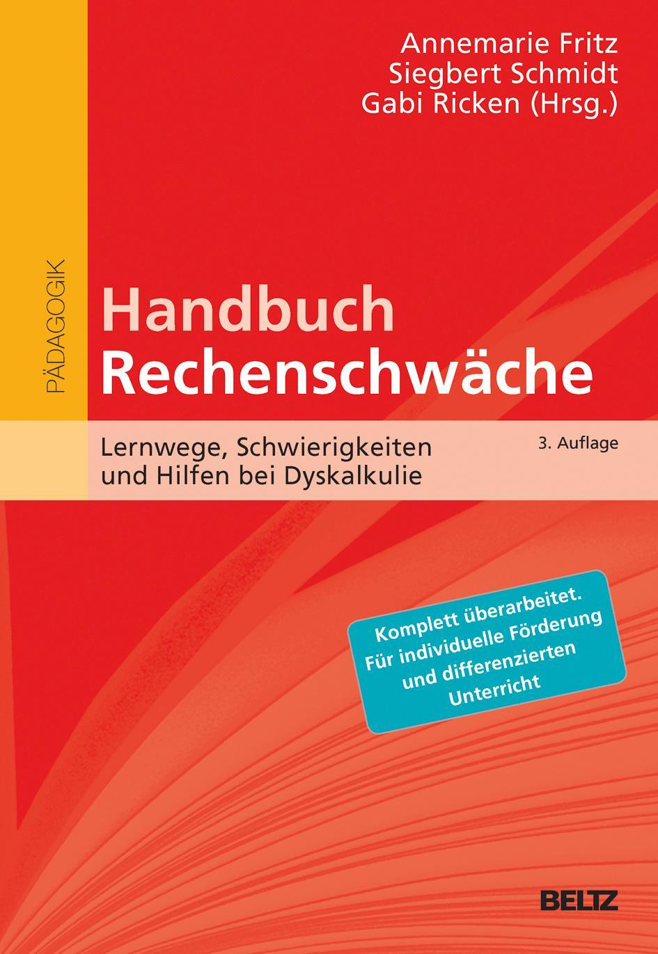 Cover: 9783407831880 | Handbuch Rechenschwäche | Annemarie Fritz (u. a.) | Buch | Deutsch