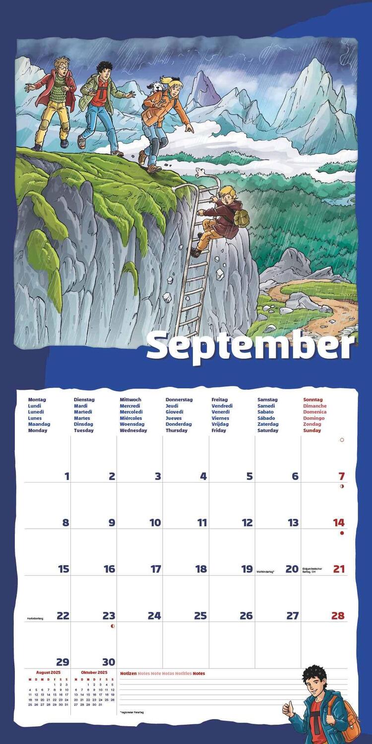 Bild: 4251732344313 | TKKG 2025 - Broschürenkalender 30x30 cm (30x60 geöffnet) - Kalender...