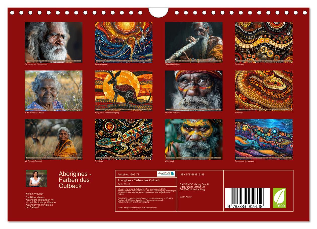 Bild: 9783383819148 | Aborigines - Farben des Outback (Wandkalender 2025 DIN A4 quer),...