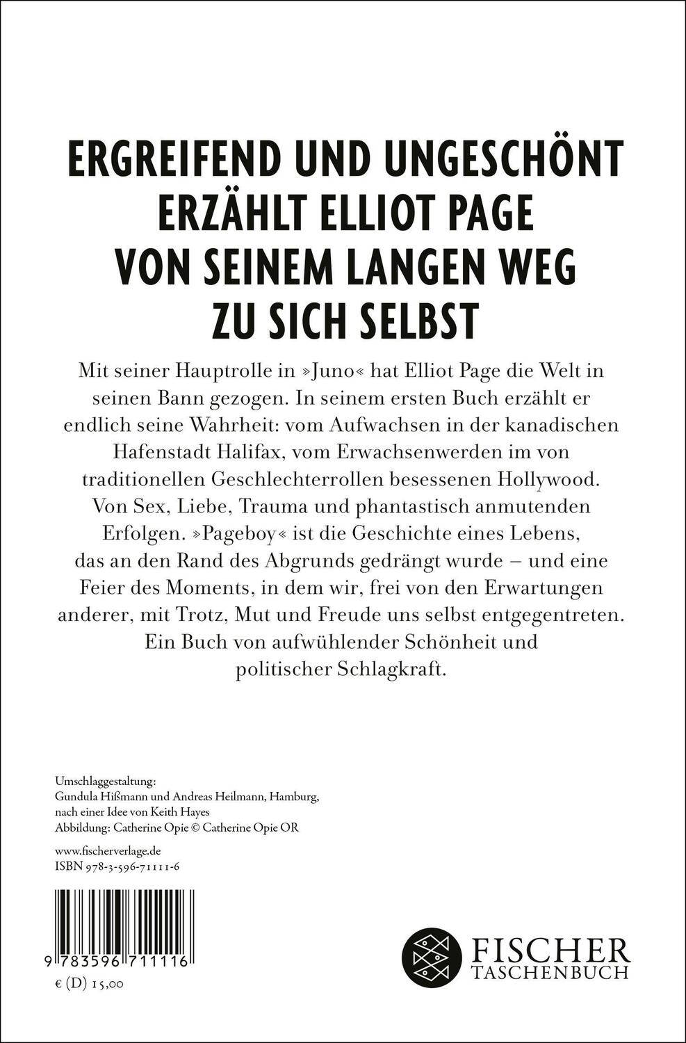 Rückseite: 9783596711116 | Pageboy | Meine Geschichte | Elliot Page | Taschenbuch | 336 S. | 2024