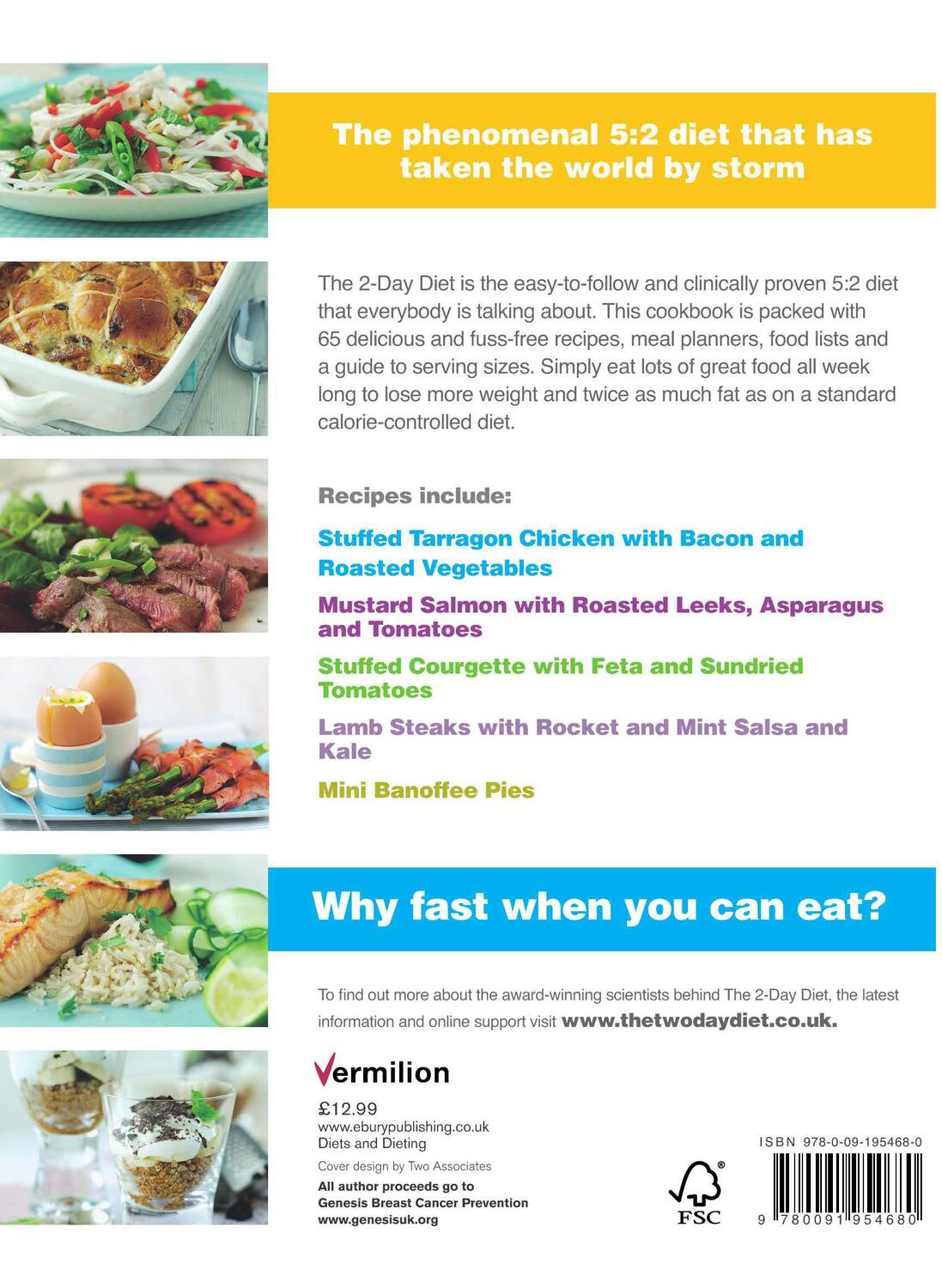 Rückseite: 9780091954680 | The 2-Day Diet Cookbook | Michelle Harvie (u. a.) | Taschenbuch | 2013