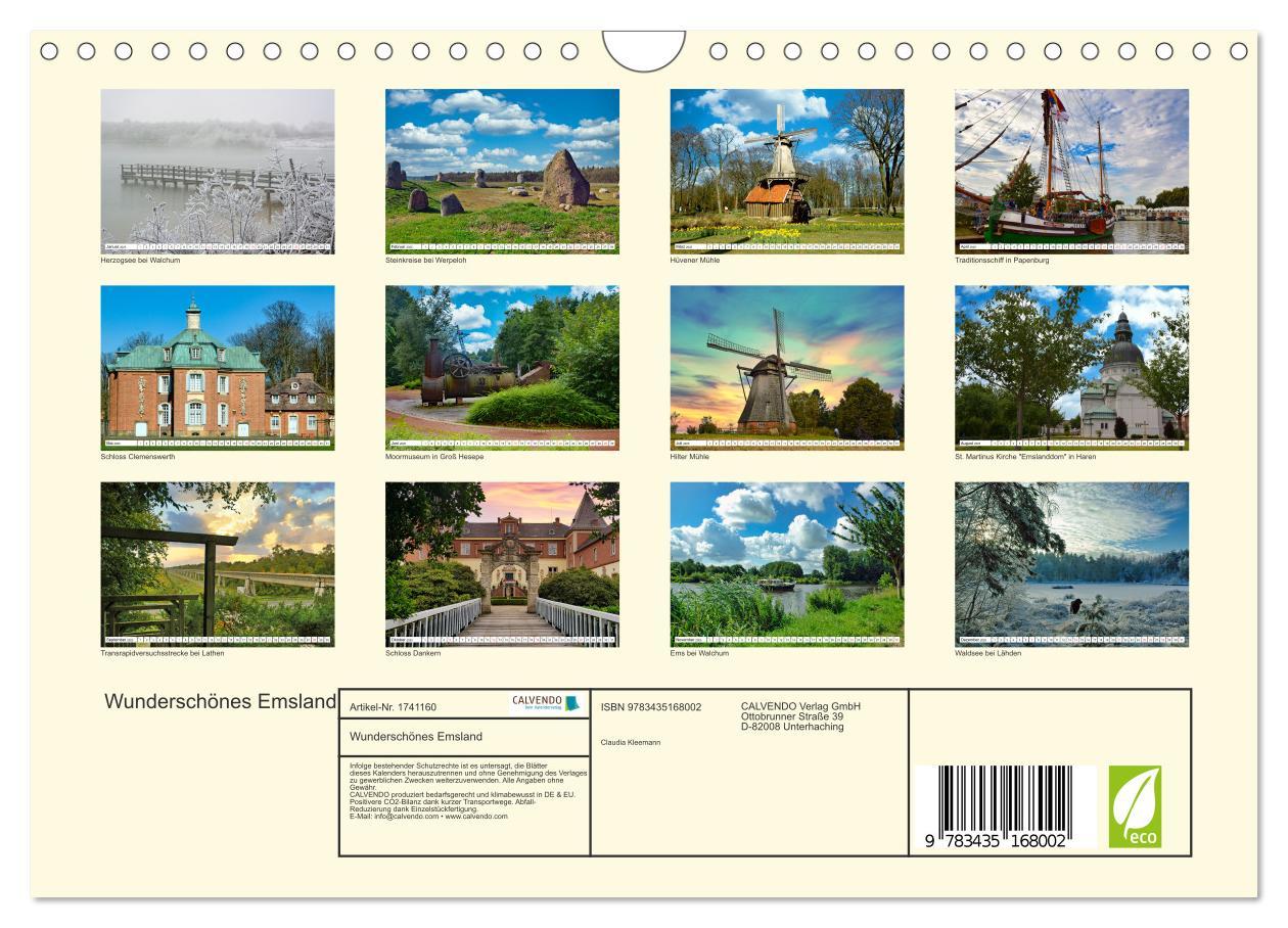 Bild: 9783435168002 | Wunderschönes Emsland (Wandkalender 2025 DIN A4 quer), CALVENDO...