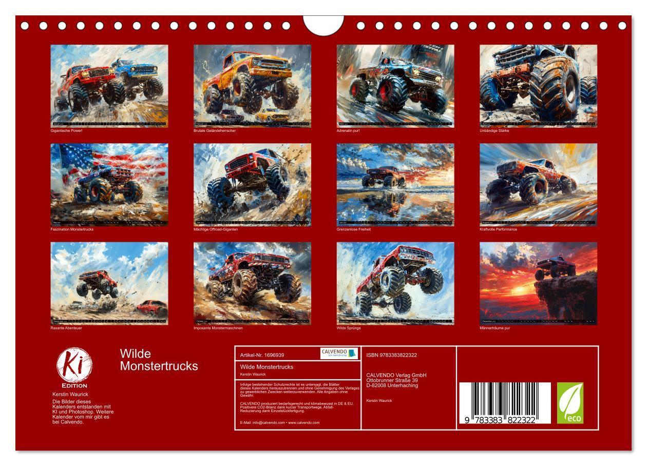 Bild: 9783383822322 | Wilde Monstertrucks (Wandkalender 2025 DIN A4 quer), CALVENDO...