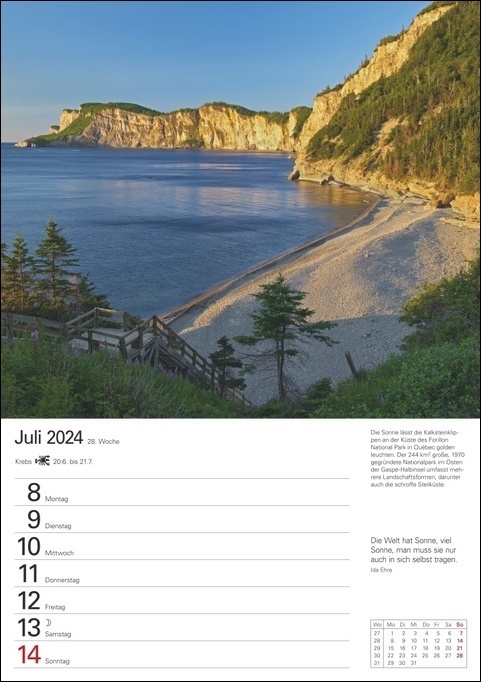 Bild: 9783840032936 | Kanada Wochenplaner 2024. Die Schönheit kanadischer Landschaften,...