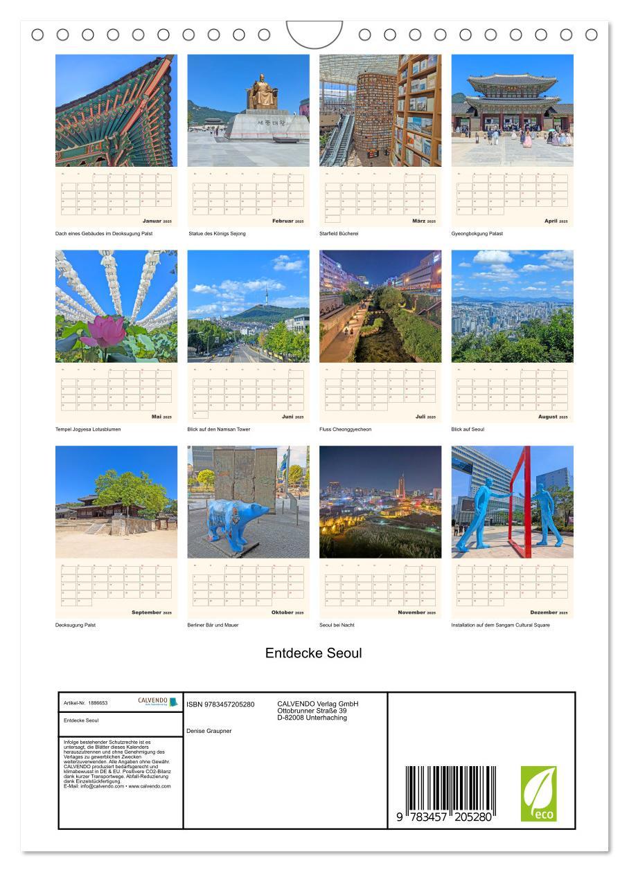 Bild: 9783457205280 | Entdecke Seoul (Wandkalender 2025 DIN A4 hoch), CALVENDO...