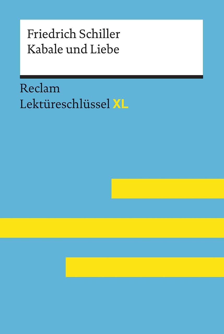 Cover: 9783150154694 | Lektüreschlüssel XL. Friedrich Schiller: Kabale und Liebe | Völkl