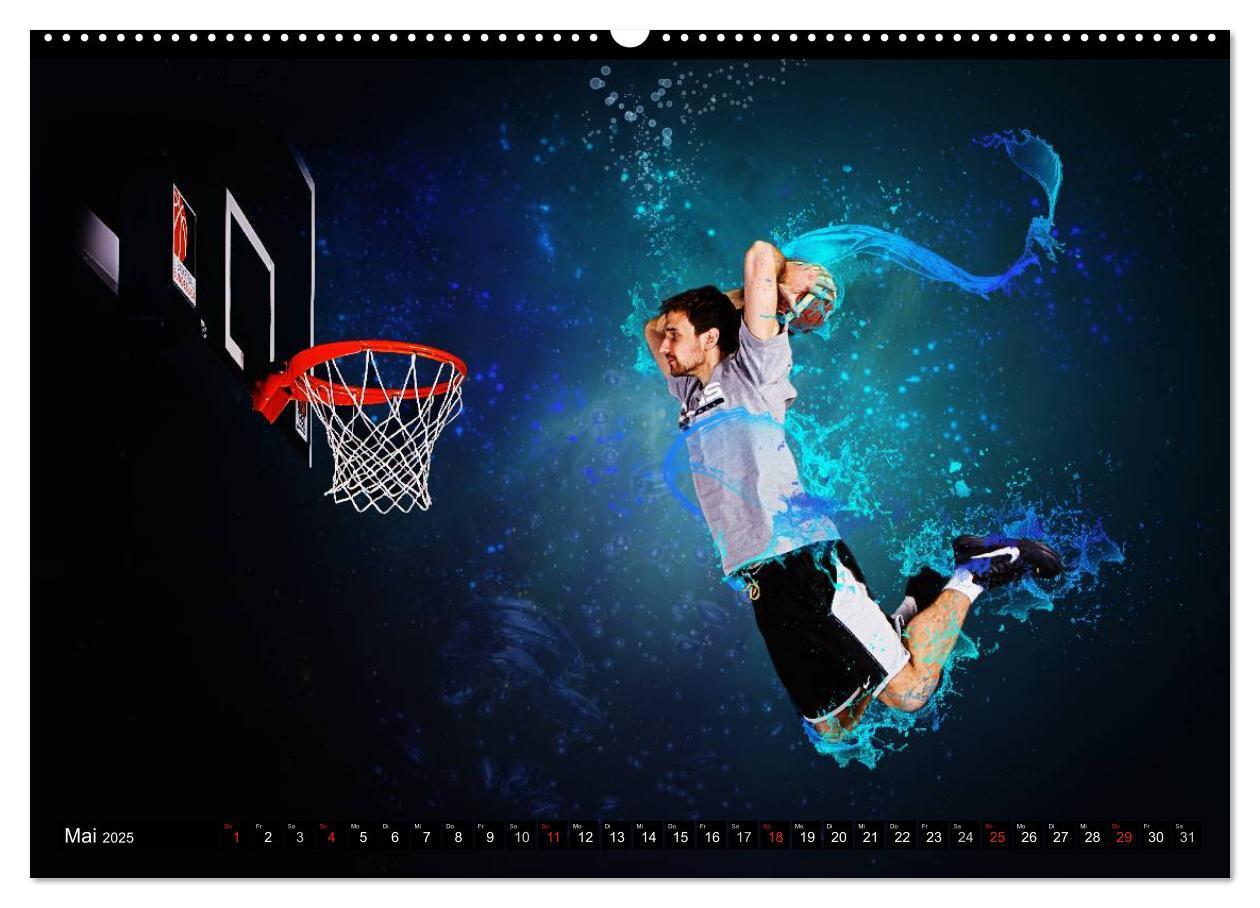 Bild: 9783435615957 | Basketball Fantasiewelten (Wandkalender 2025 DIN A2 quer), CALVENDO...