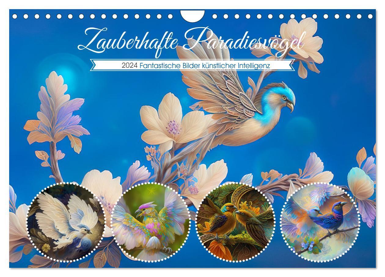 Cover: 9783675619142 | Zauberhafte Paradiesvögel (Wandkalender 2024 DIN A4 quer), CALVENDO...
