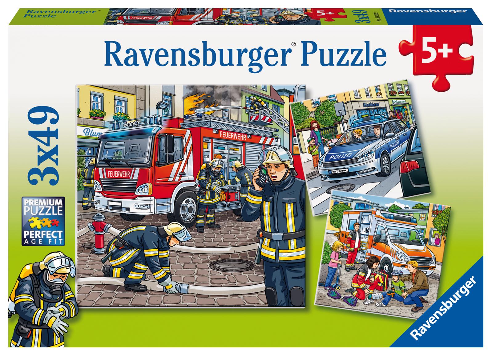 Cover: 4005556093359 | Helfer in der Not. Puzzle 3 x 49 Teile | Spiel | 09335 | Deutsch