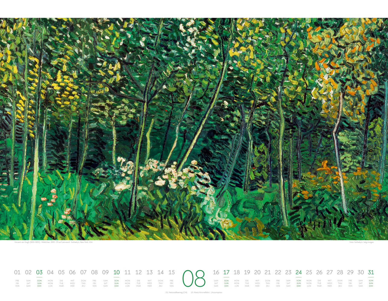 Bild: 9783838425559 | Kunstwerk Wald Kalender 2025 | Ackermann Kunstverlag | Kalender | 2025