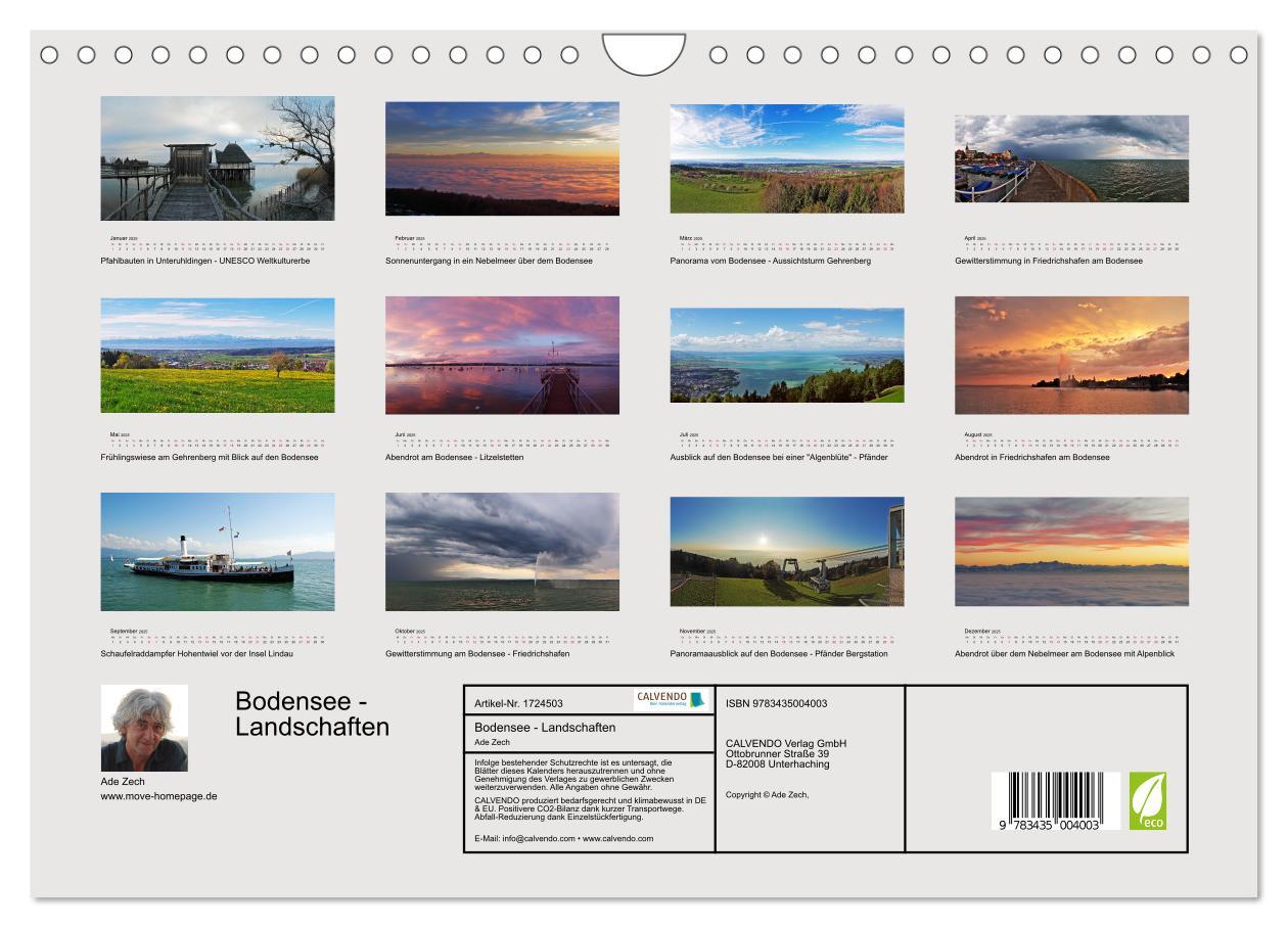 Bild: 9783435004003 | Bodensee - Landschaften (Wandkalender 2025 DIN A4 quer), CALVENDO...