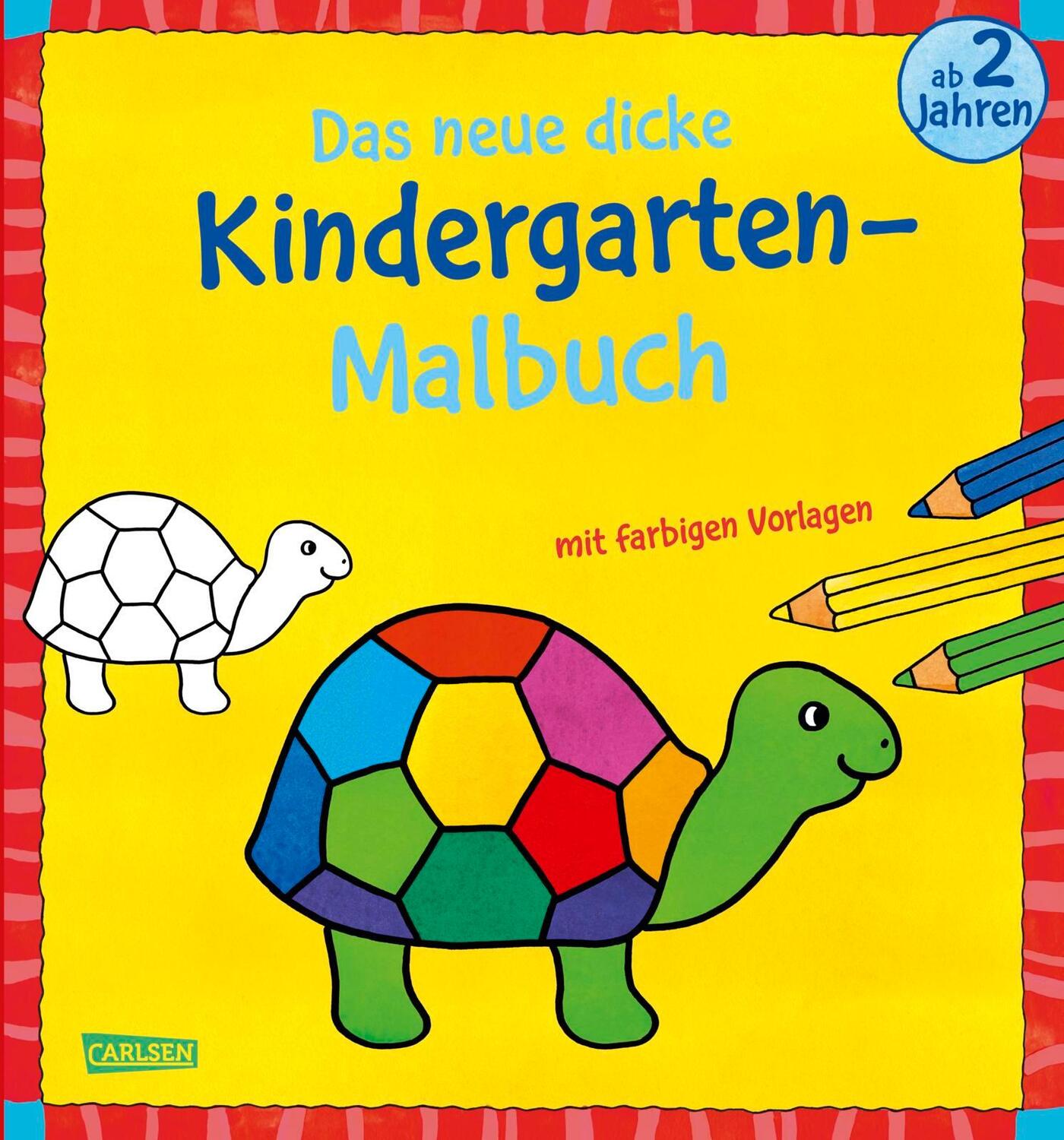 Cover: 9783551180476 | Das neue, dicke Kindergarten-Malbuch: Mit farbigen Vorlagen und...