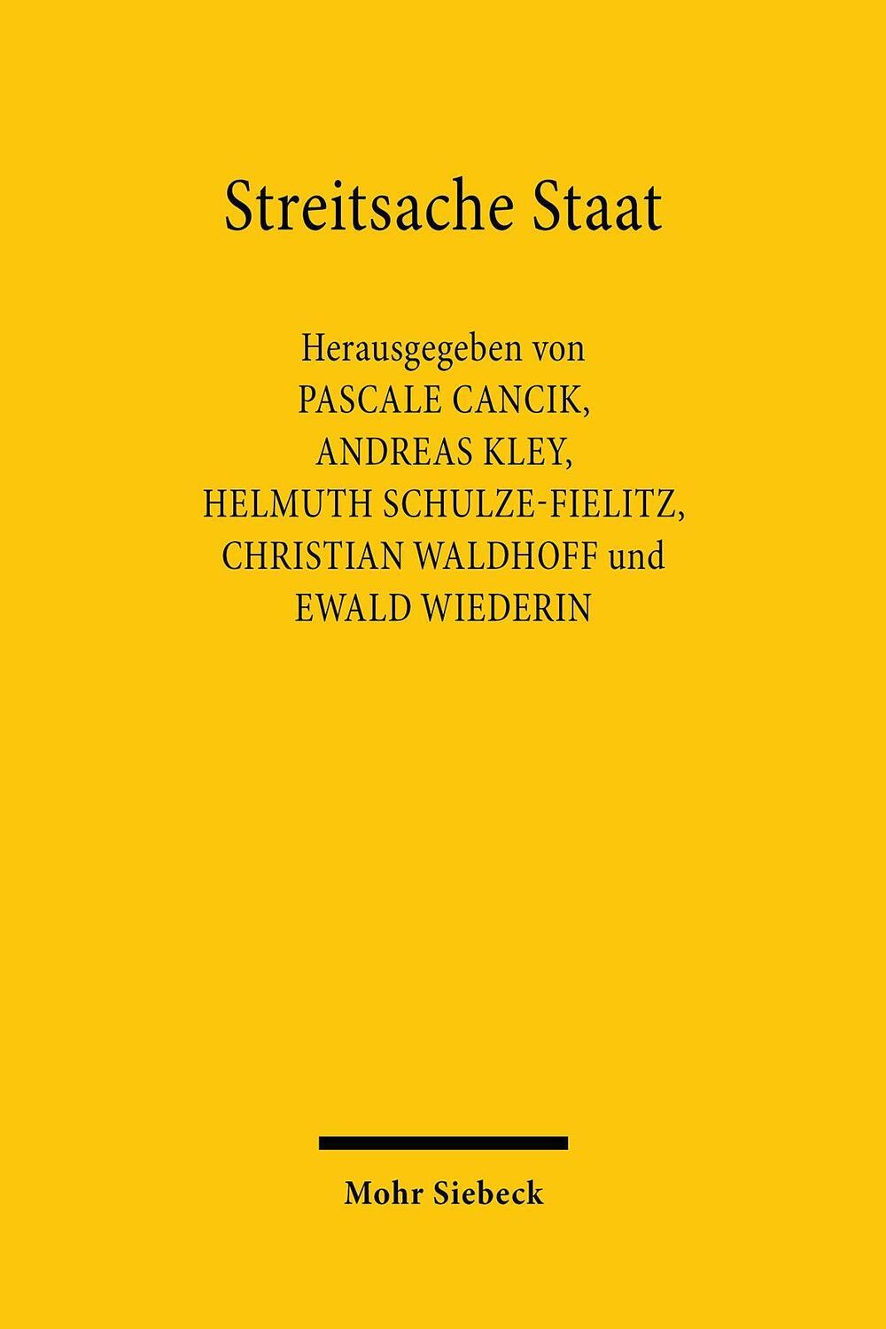 Cover: 9783161609886 | Streitsache Staat | Buch | Deutsch | 2022 | Mohr Siebeck