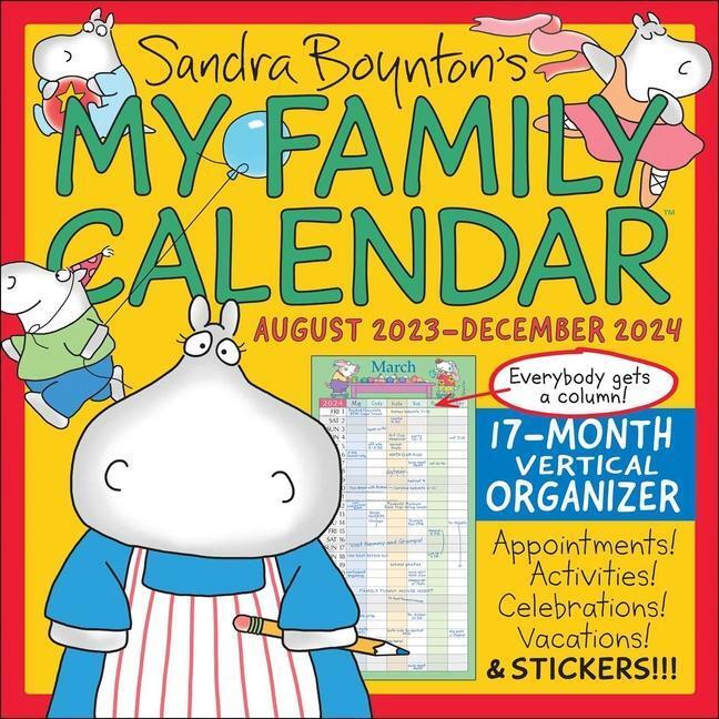 Cover: 9781524879013 | Sandra Boynton's My Family Calendar 17-Month 2023-2024 Family Wall...