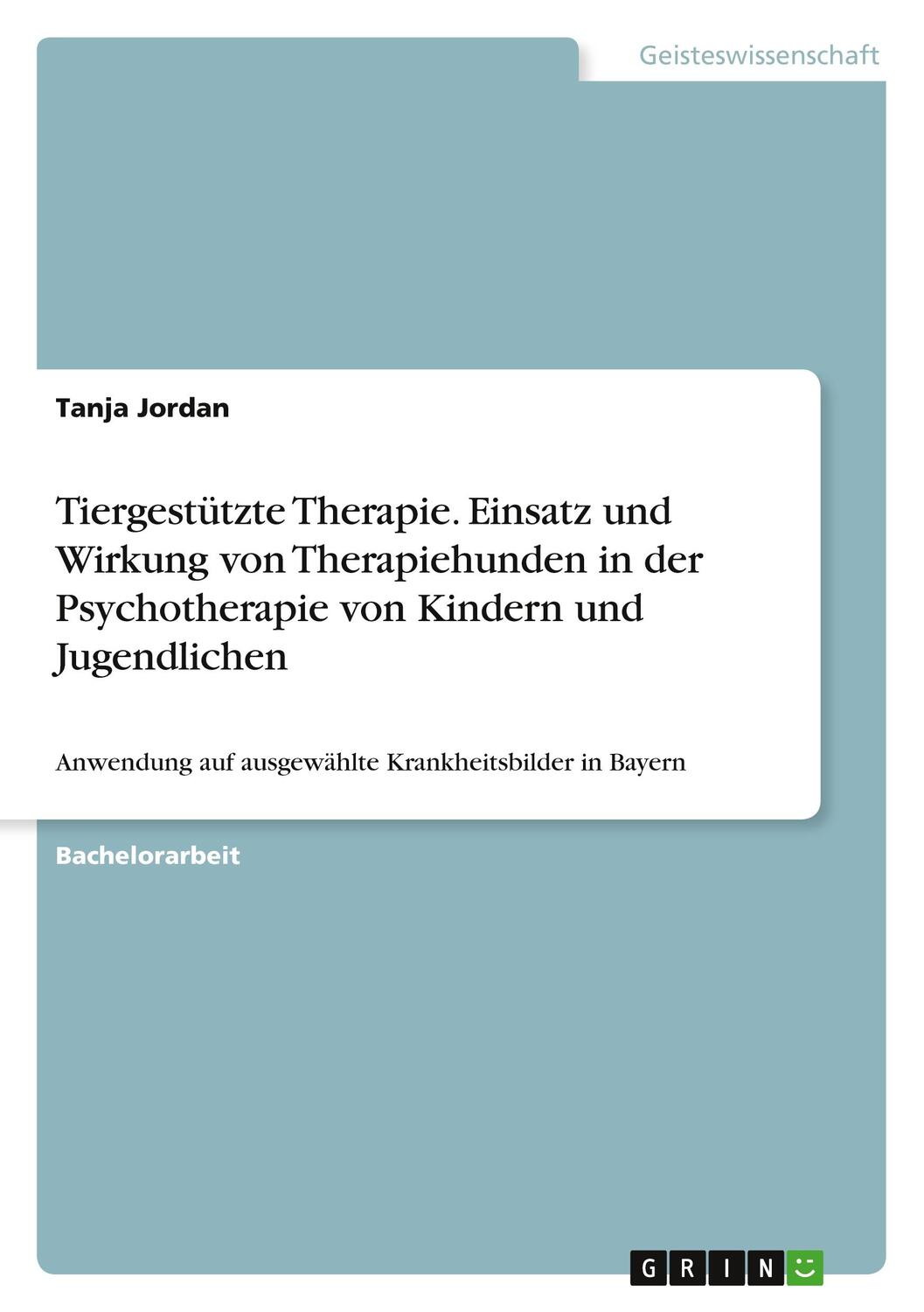 Cover: 9783346771384 | Tiergestützte Therapie. Einsatz und Wirkung von Therapiehunden in...