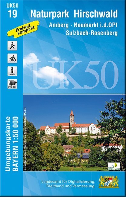 Cover: 9783899337099 | Topographische Karte Bayern Naturpark Hirschwald | (Land-)Karte | 2019